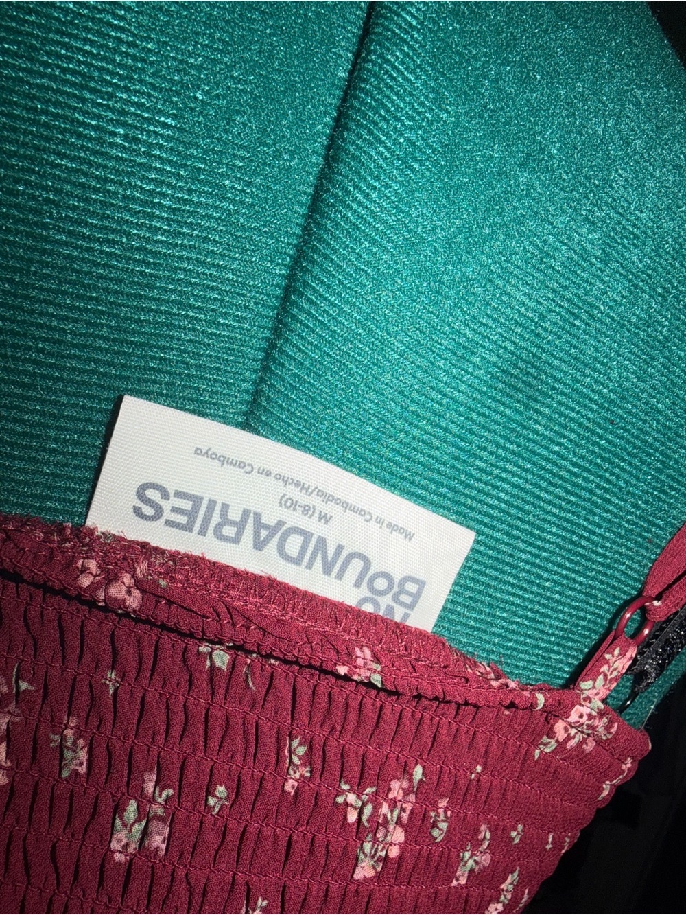 No Boundaries Burgundy Floral Maxi Nightdress - Picture 3 of 3